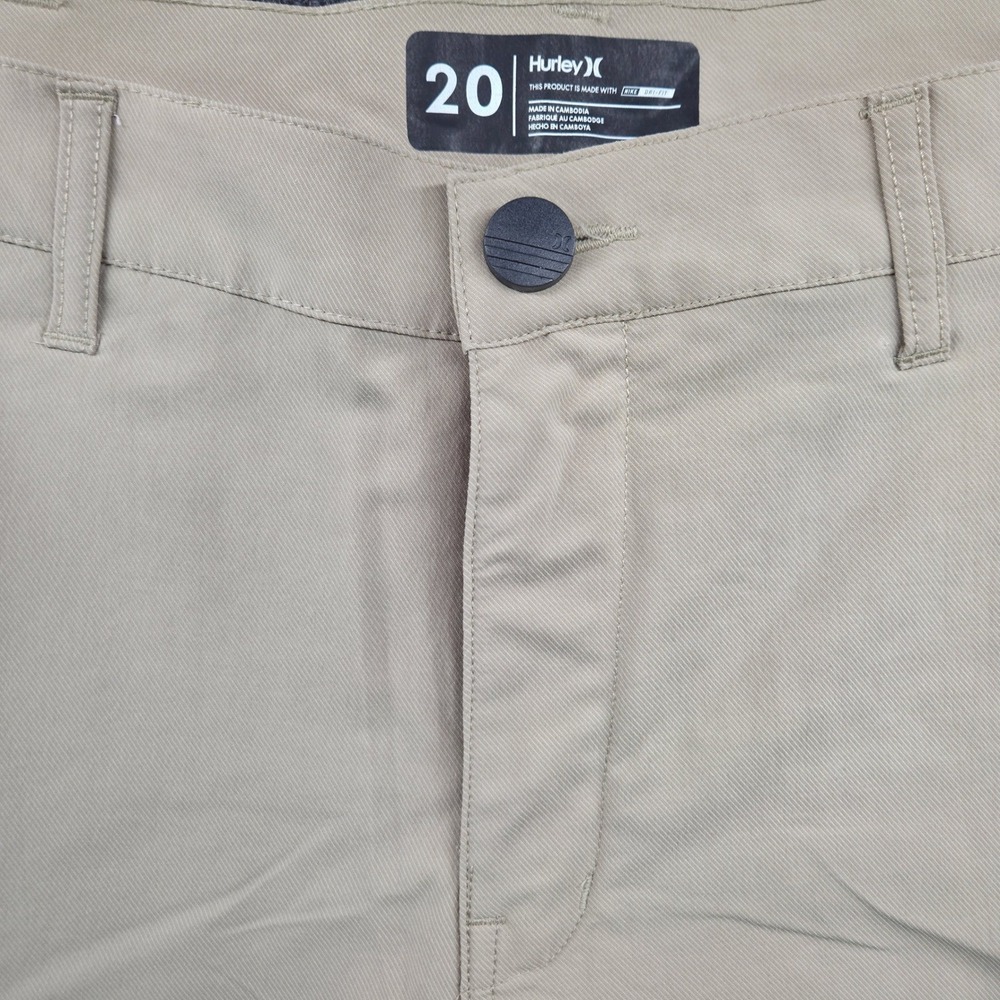 Hurley Kids Khaki H2O-Dri Regular Fit 2-Way Stretch Shorts Size 20